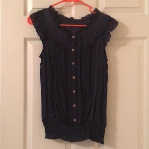 Navy blouse